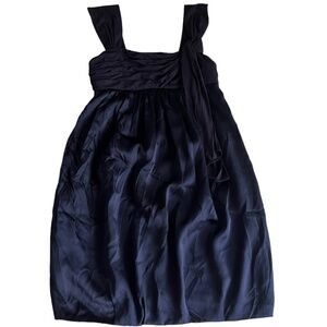 BCBG Women's Navy Silk Empire Waist Bubble Dress Size 2